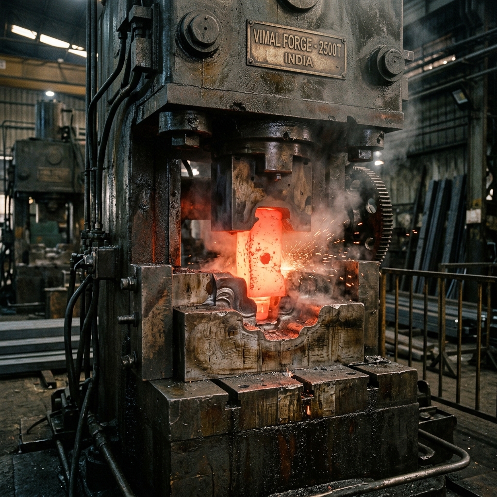 Closed die forging press